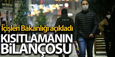 İçişleri Bakanlığı: 'Sokağa çıkma kısıtlamasında 12 bin kişiye işlem yapıldı'