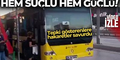 İETT şoförü seyir halindeyken telefonla konuştu, yolcular tepki gösterince hakaretler savurdu