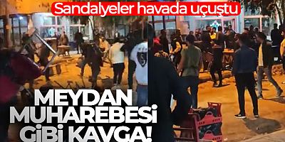 Iğdır'da meydan muharebesi gibi kavga: Sandalyeler havada uçuştu