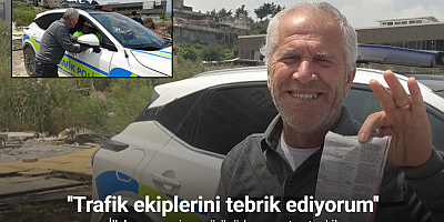 İlk kez ceza yiyen sürücü 4 bin TL’lik hız cezası için polis ekiplerini tebrik etti