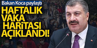 İllere göre haftalık koronavirüs vaka haritası açıklandı!