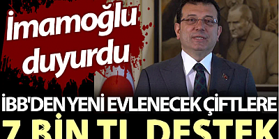 İmamoğlu duyurdu: İBB'den yeni evlenecek çiftlere 7 bin TL destek