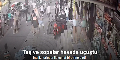 İngiliz turistler ile esnaf birbirine girdi: Taş ve sopalar havada uçuştu