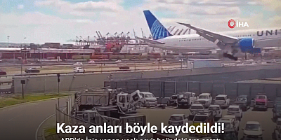 İniş yapan uçak seyir halindeki tıra çarptı