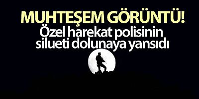 İran sınırında kartpostallık dolunay manzarası