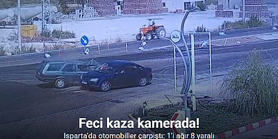Isparta’da otomobiller çarpıştı: 1’i ağır 8 yaralı