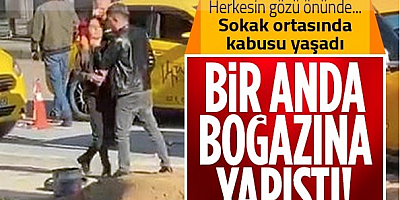 Isparta'da sokak ortasında tartıştığı kadının boğazına yapıştı