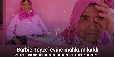 Isparta’nın pembe renk tutkusuyla bilinen ’Barbie Teyzesi’ pembe evine mahkum kaldı