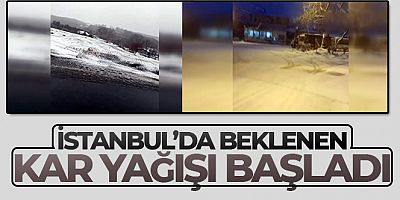 İstanbul'da beklenen kar yağışı başladı !