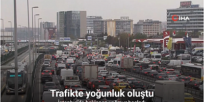 İstanbul’da beklenen yağmur başladı, trafikte yoğunluk oluştu