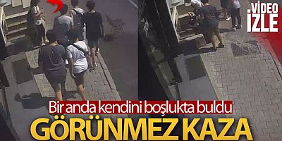 İstanbul'da görünmez kaza kamerada: Arkadaşlarıyla konuşurken boşluğa düştü