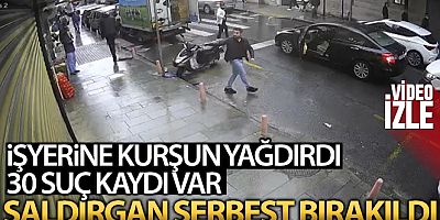 İstanbul'da işyerine kurşun yağdıran 30 suç kayıtlı saldırgan serbest