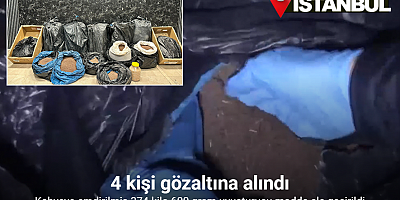 İstanbul’da kahveye emdirilmiş 374 kilo 600 gram uyuşturucu madde ele geçirildi