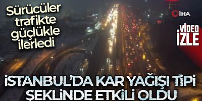 İstanbul'da kar yağışı tipi şeklinde etkili oldu