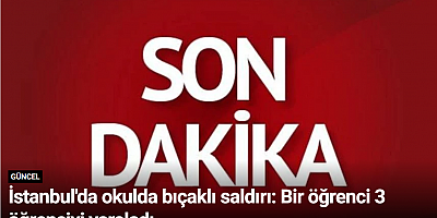 İstanbul'da okulda bıçaklı saldırı: Bir öğrenci 3 öğrenciyi yaraladı
