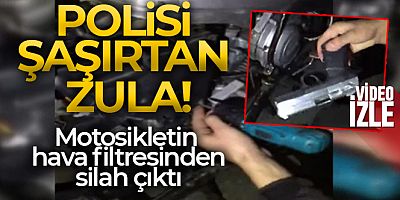 İstanbul'da polisi şaşırtan zula: Motosikletin hava filtresinden silah çıktı