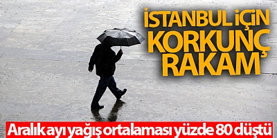 İstanbul için korkunç rakam: Aralık ayı yağış ortalaması yüzde 80 düştü