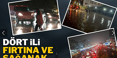 İstanbul, Tekirdağ, Edirne ile Çanakkale'yi sağanak ve fırtına vurdu