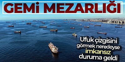 İstanbul'un manzarasını gemiler kapattı