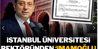 İstanbul Üniversitesi rektöründen 'İmamoğlu'nun diploması' açıklaması