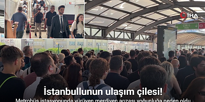 İstanbullunun ulaşım çilesi: Mecidiyeköy metrobüs istasyonunda yürüyen merdiven arızası yoğunluğa neden oldu