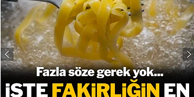 İşte fakirliğin en büyük kanıtı