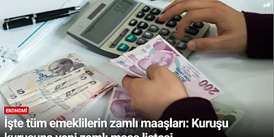 İşte tüm emeklilerin zamlı maaşları: Kuruşu kuruşuna yeni zamlı maaş listesi