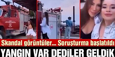 İtfaiye merkezinde skandal görüntüler: Yangın var dediler geldik
