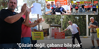 İzmir Büyükşehir Belediyesi’nin kooperatif mağdurlarından kırmızı halılı protesto