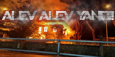 İzmir'de 2 katlı bina alev alev yandı