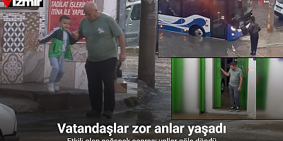 İzmir’de etkili olan sağanak sonrası yollar göle döndü