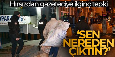 Kablo çalarken bekçilere yakalandı, kendisini görüntüleyen gazeteciye de, 
