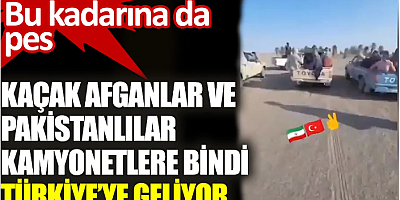 Kaçak Afganlar ve Pakistanlılar kamyonetlere bindi Türkiye’ye geliyor. Bu kadarına da pes