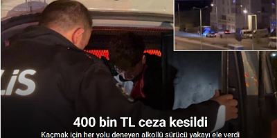 Kaçmak için her yolu deneyen alkollü sürücü yakayı ele verdi... O anlar kamerada