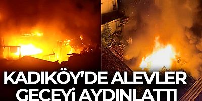 Kadıköy'de gecekonduları alevler sardı: 1 kişi hastaneye kaldırıldı