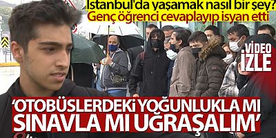 Kadıköy'de öğrencinin yağmur sonrası trafik ve otobüs isyanı