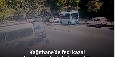 Kağıthane’de ölümlü motosiklet kazası kamerada