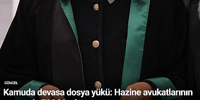 Kamuda devasa dosya yükü: Hazine avukatlarının omzunda 729 bin dava var