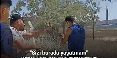 Kamyon sürücüsü yabancı uyruklu vatandaşı böyle tehdit etti