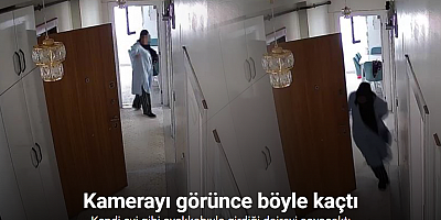 Kapıyı tıklatıp eve giren soyguncu kadınlar, kamerayı görünce panikledi