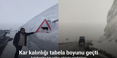 Kar kalınlığı tabela boyunu geçti