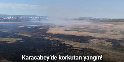 Karacabey’de korkutan yangın: Alevler fabrika yakınına kadar ilerledi