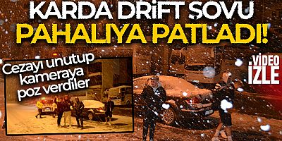 Karda drift şovu 9 bin 125 liraya patladı