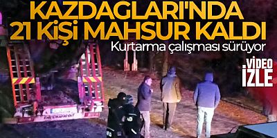 Karda mahsur kalan 21 kişiye ulaşmak için ekipler son 500 metreye ulaştı