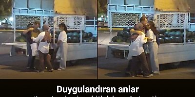 Karpuz tezgahının başındaki babaya kızlarının yaptığı sürpriz duygulandırdı
