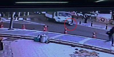 Kartal'da kamyonetin çarptığı kadının ölümden döndüğü anlar kamerada