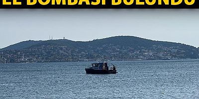 Kartal Sahili'nde denizde el bombası bulundu