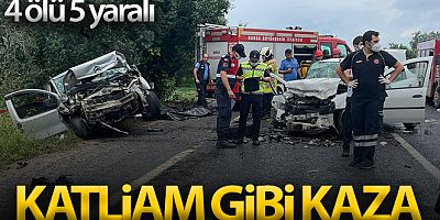 Katliam gibi kaza: 4 ölü, biri ağır 5 yaralı
