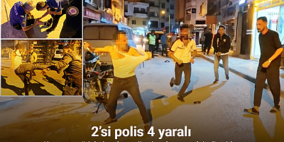 Kavgaya müdahale eden polise bıçak ve sandalyeli saldırı: 2’si polis 4 yaralı