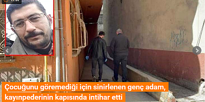 Kayınpederinin kapısında intihar etti